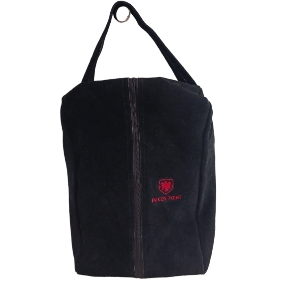 Falcon Point Black Suede Bag